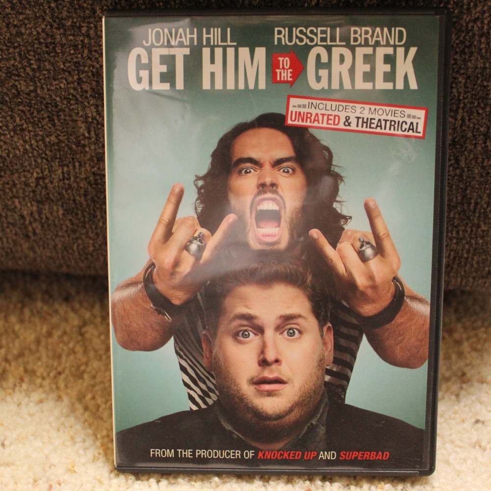 Get Him To The Greek DVD 2010 Unrated Comedy Movie Jonah Hill Russell Brand